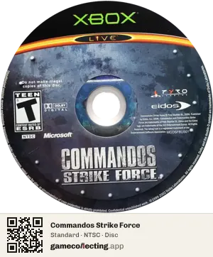 Commandos Strike Force Xbox, NTSC disc