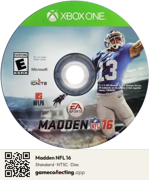 Madden NFL 16 Xbox One, NTSC disc
