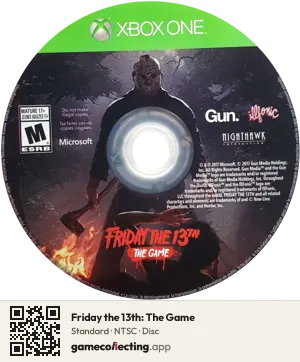 Friday the 13th: The Game Xbox One, NTSC disc