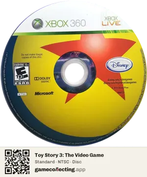 Toy Story 3: The Video Game Xbox 360, NTSC disc