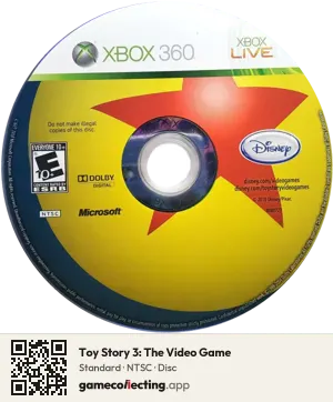 Toy Story 3: The Video Game Xbox 360, NTSC disc