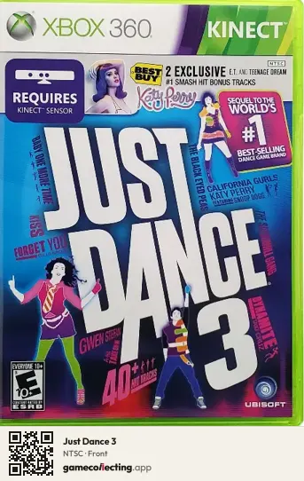 Just Dance 3 Xbox 360, NTSC box front