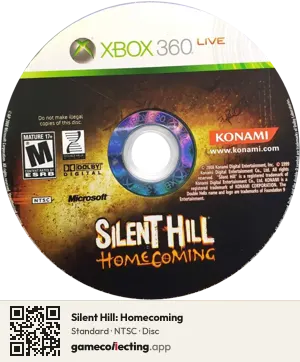 Silent Hill: Homecoming Xbox 360, NTSC disc