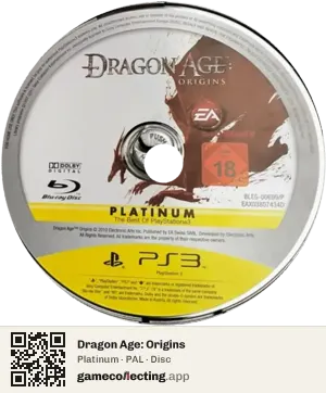 Dragon Age: Origins PlayStation 3, PAL disc