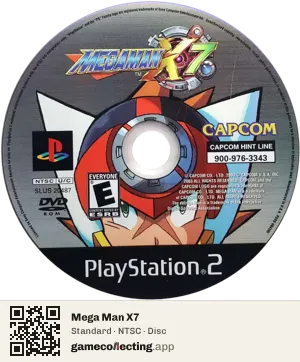 Mega Man X7 PlayStation 2, NTSC disc