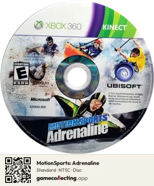 MotionSports: Adrenaline Xbox 360, NTSC disc