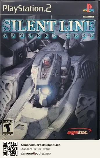 Armored Core 3: Silent Line PlayStation 2, NTSC box front