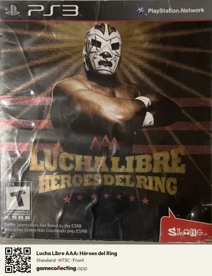 Lucha Libre AAA: Héroes del Ring PlayStation 3, NTSC box front