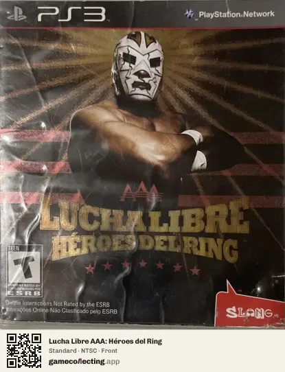 Lucha Libre AAA: Héroes del Ring PlayStation 3, NTSC box front