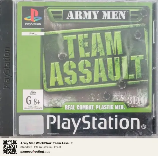 Army Men World War: Team Assault PlayStation, Australia box front
