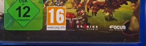 Blood Bowl II, the USK square on its front