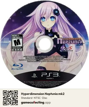 Hyperdimension Neptunia mk2 PlayStation 3, NTSC disc