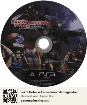 Earth Defense Force: Insect Armageddon PlayStation 3, Asia disc