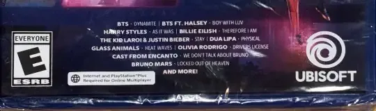 Just Dance 2023 Edition, the ESRB box on its front