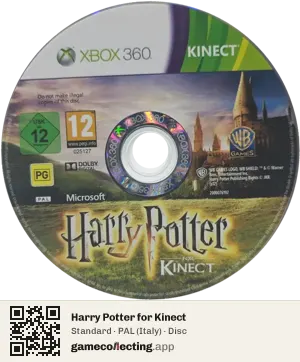 Harry Potter for Kinect Xbox 360, PAL disc