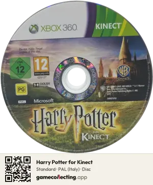 Harry Potter for Kinect Xbox 360, PAL disc