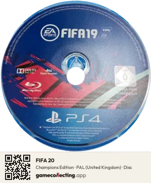 FIFA 20 PlayStation 4, PAL disc