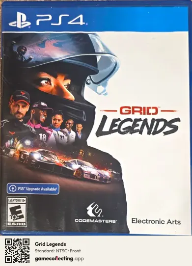 Grid Legends PlayStation 4, NTSC box front