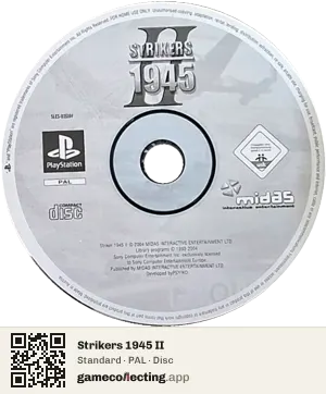Strikers 1945 II PlayStation, PAL disc
