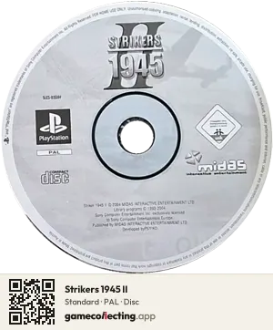 Strikers 1945 II PlayStation, PAL disc