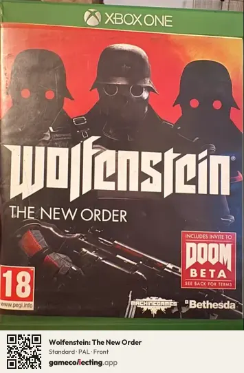 Wolfenstein: The New Order Xbox One, PAL box front