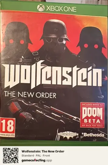 Wolfenstein: The New Order Xbox One, PAL box front