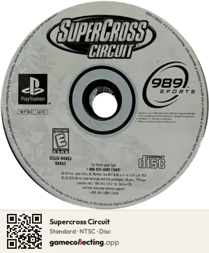 Supercross Circuit PlayStation, NTSC disc
