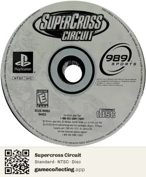 Supercross Circuit PlayStation, NTSC disc