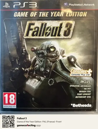 Fallout 3 PlayStation 3, France box front