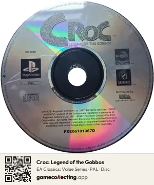 Croc: Legend of the Gobbos PlayStation, PAL disc