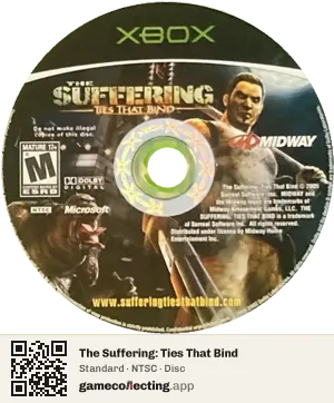 The Suffering: Ties That Bind Xbox, NTSC disc