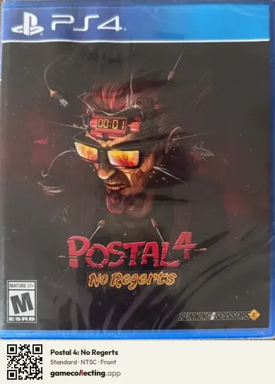 Postal 4: No Regerts PlayStation 4, NTSC box front