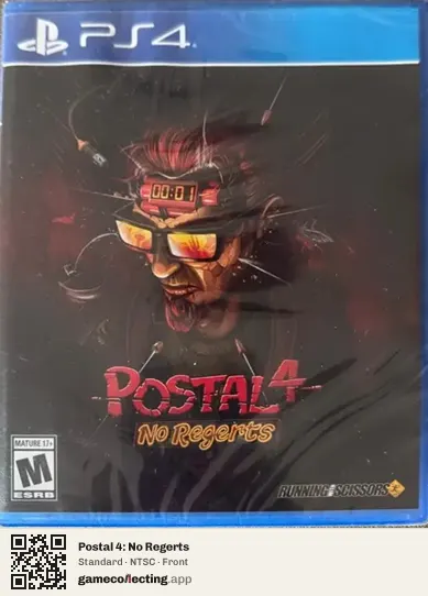 Postal 4: No Regerts PlayStation 4, NTSC box front