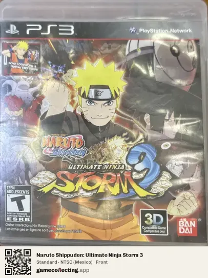 Naruto Shippuden: Ultimate Ninja Storm 3 PlayStation 3, Mexico box front