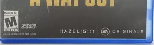 A Way Out, the ESRB box on its front