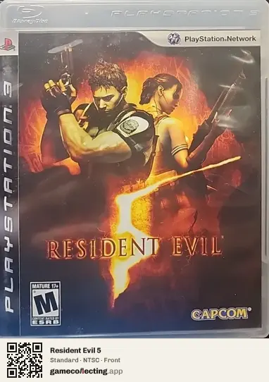 Resident Evil 5 PlayStation 3, NTSC box front