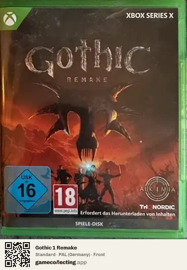Gothic 1 Remake Xbox Series X, Germany box front