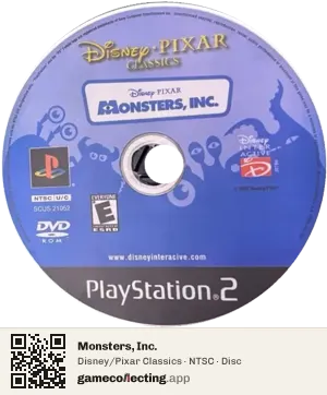 Monsters, Inc. PlayStation 2, NTSC disc