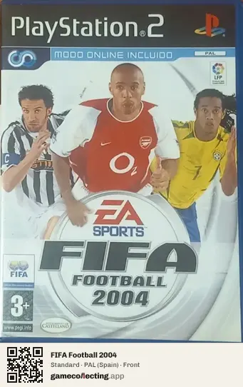 FIFA Football 2004 PlayStation 2, Spain box front