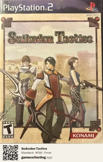 Suikoden Tactics PlayStation 2, NTSC box front