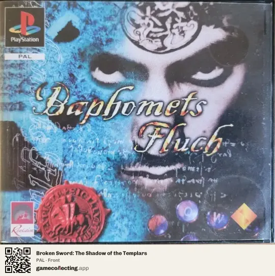 Broken Sword: The Shadow of the Templars PlayStation, PAL box front