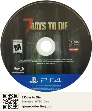 7 Days to Die PlayStation 4, NTSC disc