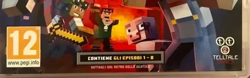 Minecraft: Story Mode, the PEGI square on its front