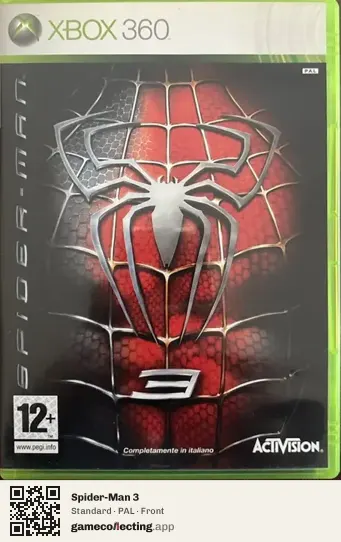 Spider-Man 3 Xbox 360, PAL box front