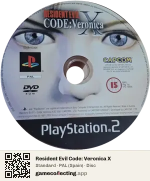 Resident Evil Code: Veronica X PlayStation 2, PAL disc