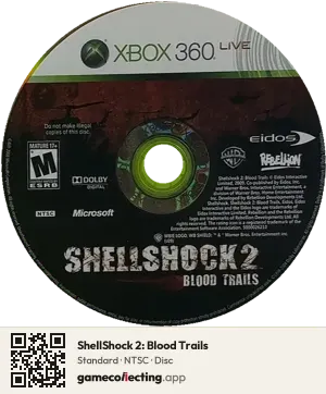 ShellShock 2: Blood Trails Xbox 360, NTSC disc