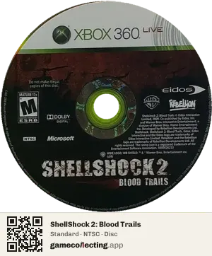 ShellShock 2: Blood Trails Xbox 360, NTSC disc