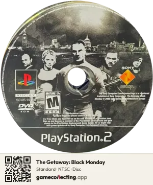 The Getaway: Black Monday PlayStation 2, NTSC disc