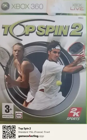 Top Spin 2 Xbox 360, France box front