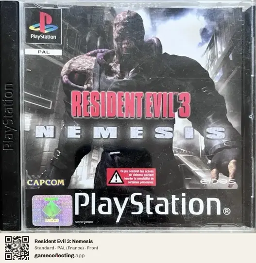Resident Evil 3: Nemesis PlayStation, France box front